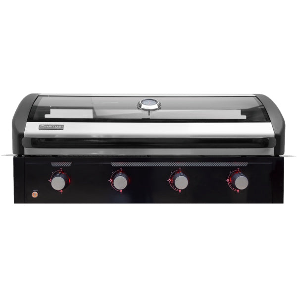 Artusi Matte Black 114cm 4 Burner Built In BBQ