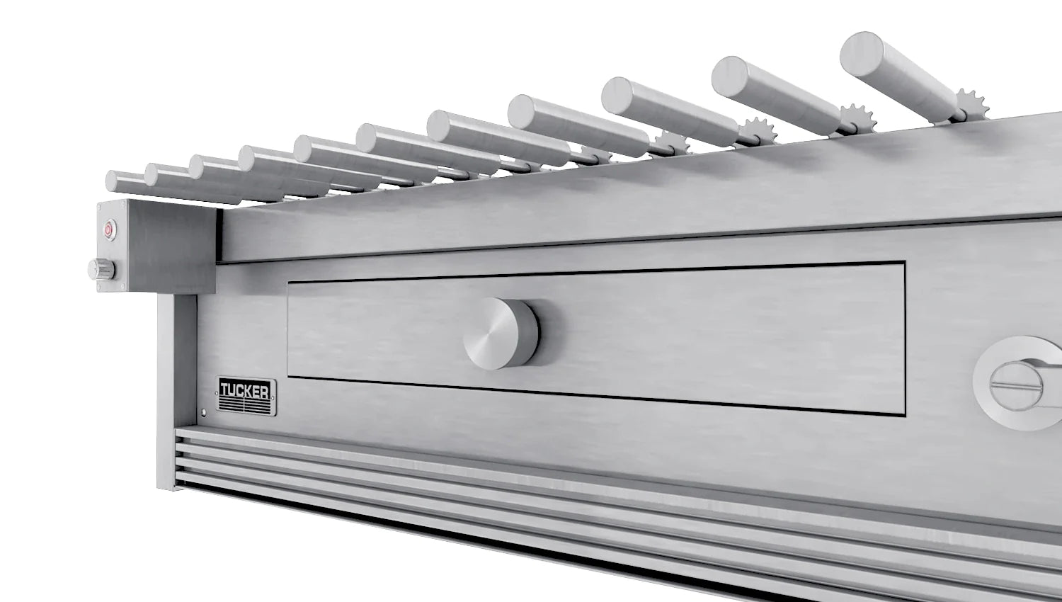 Tucker Charcoal Deluxe Pro Built-In BBQ Plus Wok Burner with Hinged Flat Lid