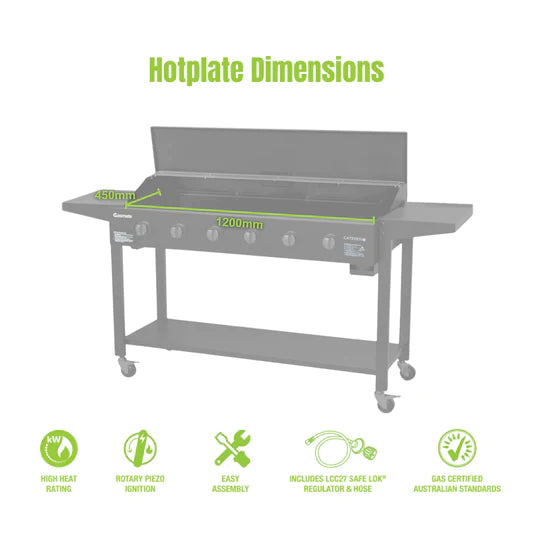 Gasmate Caterer 6 Burner Flat Top BBQ