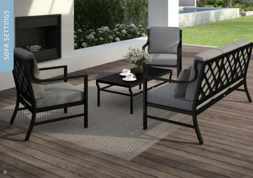 Shelta Westchester 4 Piece Sofa Setting with 3-Seat Sofa