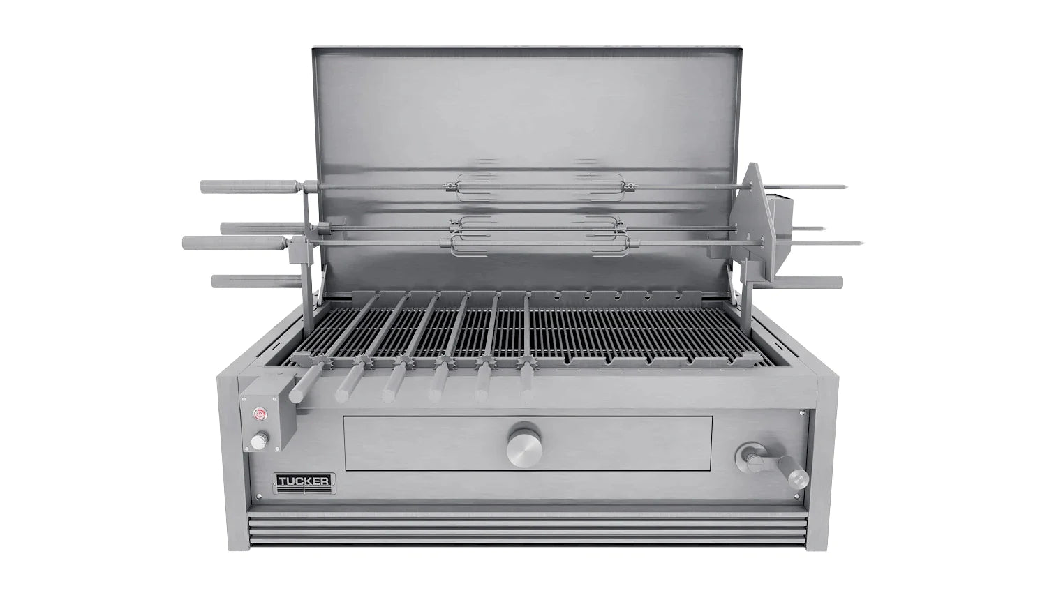 Tucker Charcoal Deluxe Pro Built-In BBQ with Hinged Lid