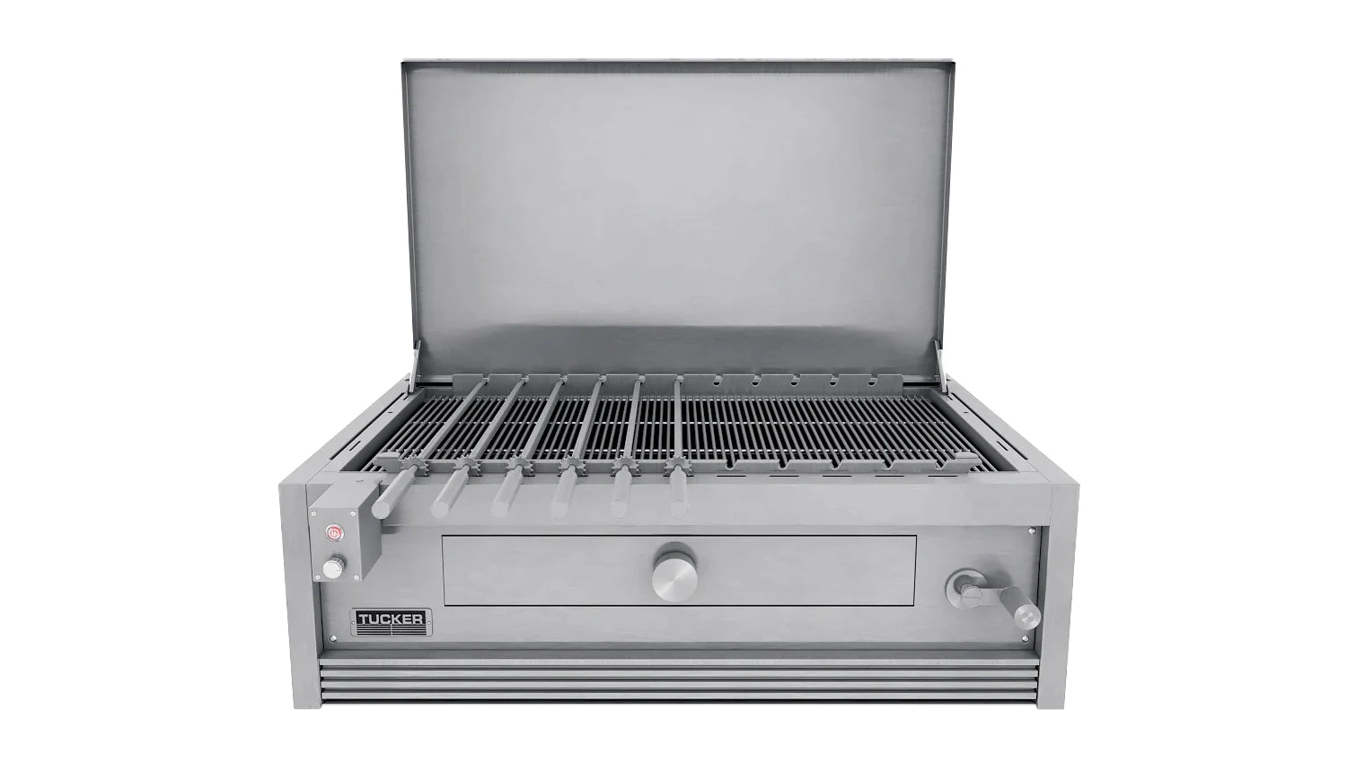 Tucker Charcoal Deluxe Pro Built-In BBQ with Hinged Lid