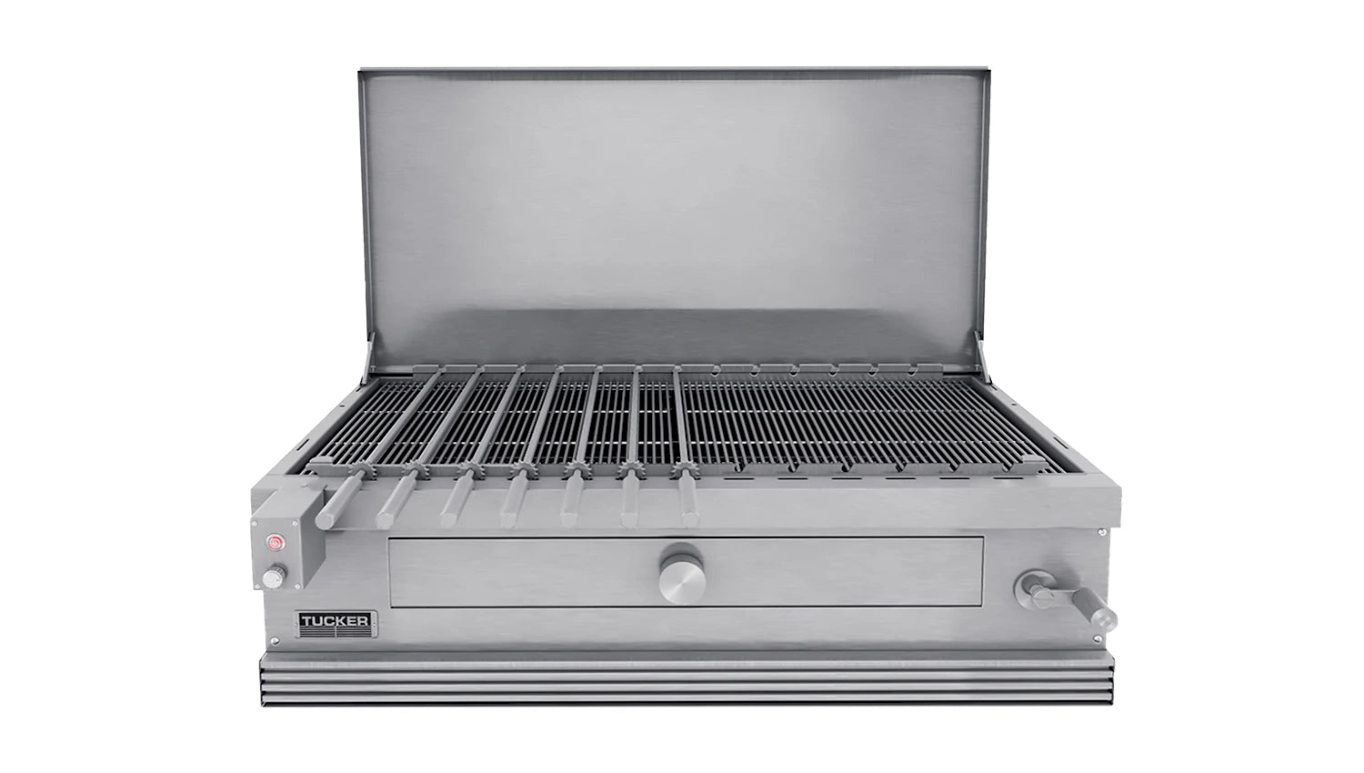 Tucker Charcoal Deluxe Pro XL Built-In BBQ With Hinged Flat Lid