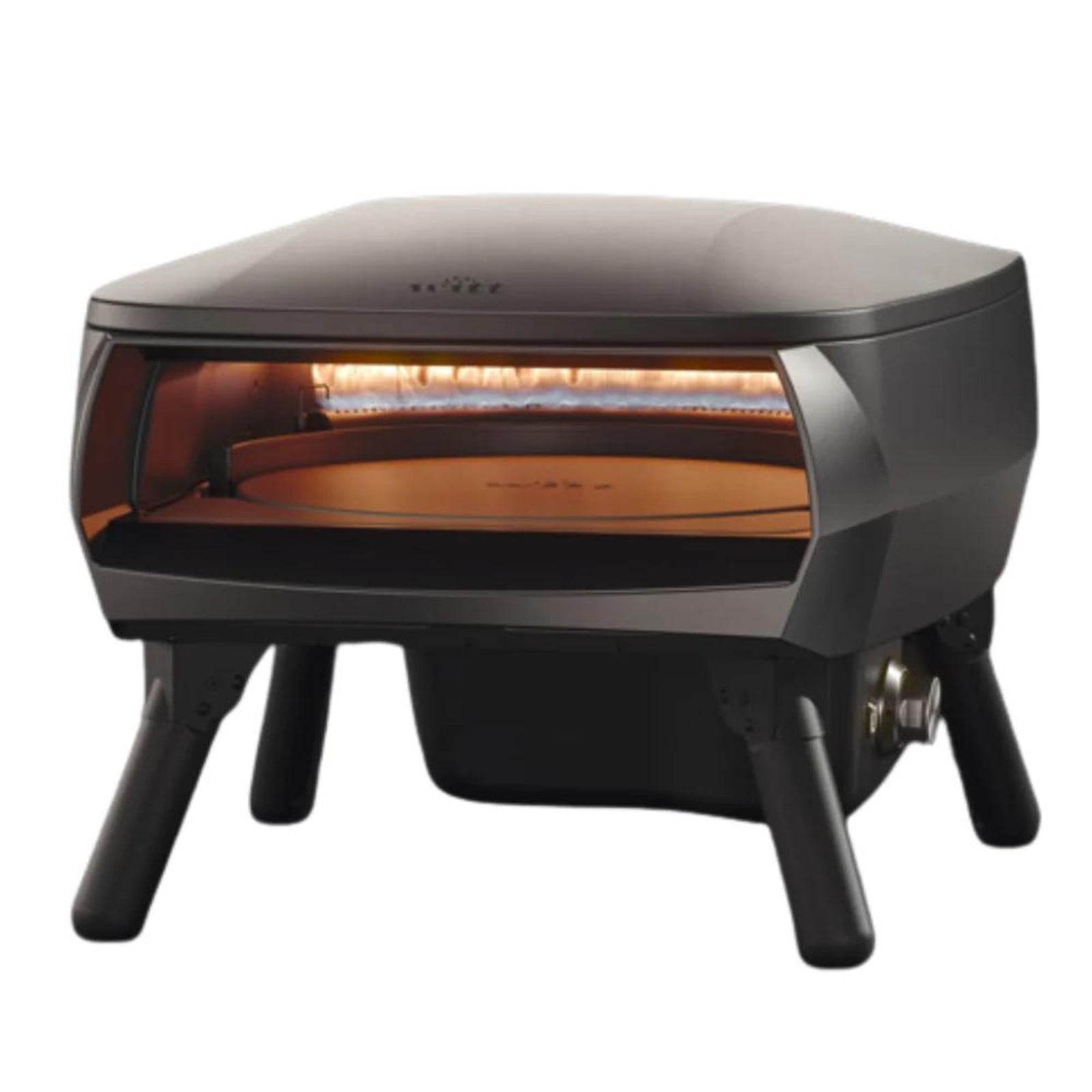 WITT Piccolo Rotante Gas Pizza Oven with Rotating Stone - 13 Inch - Black