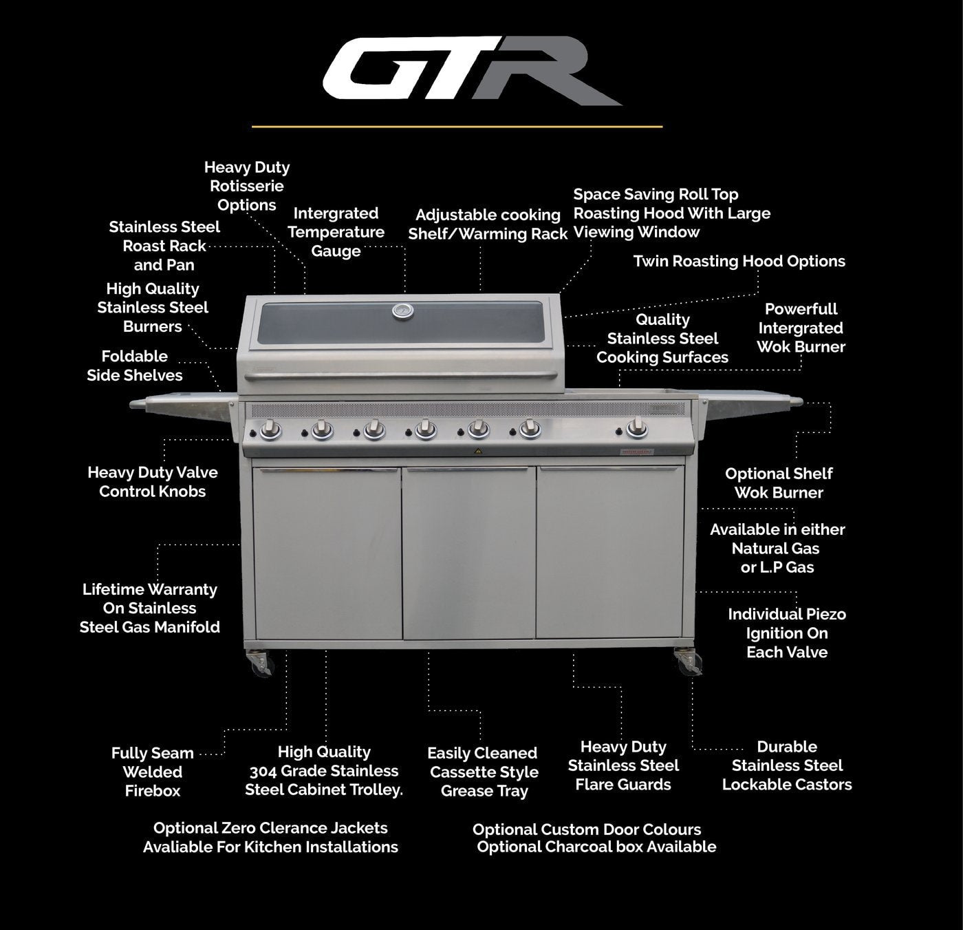 Tucker 3 Burner GTR BBQ - Tucker Barbecues