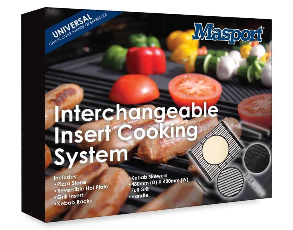 Masport Interchangeable Insert Cooking System: Gloss Enamel for the S/S4 and MB4000, BBQ Accessories, Masport