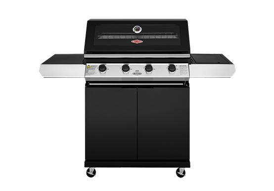 Beefeater 1200 Series 4 Burner Freestanding BBQ + Side Burner - Black