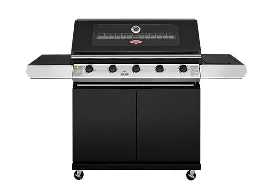 Beefeater 1200 Series 5 Burner Freestanding BBQ + Side Burner - Black