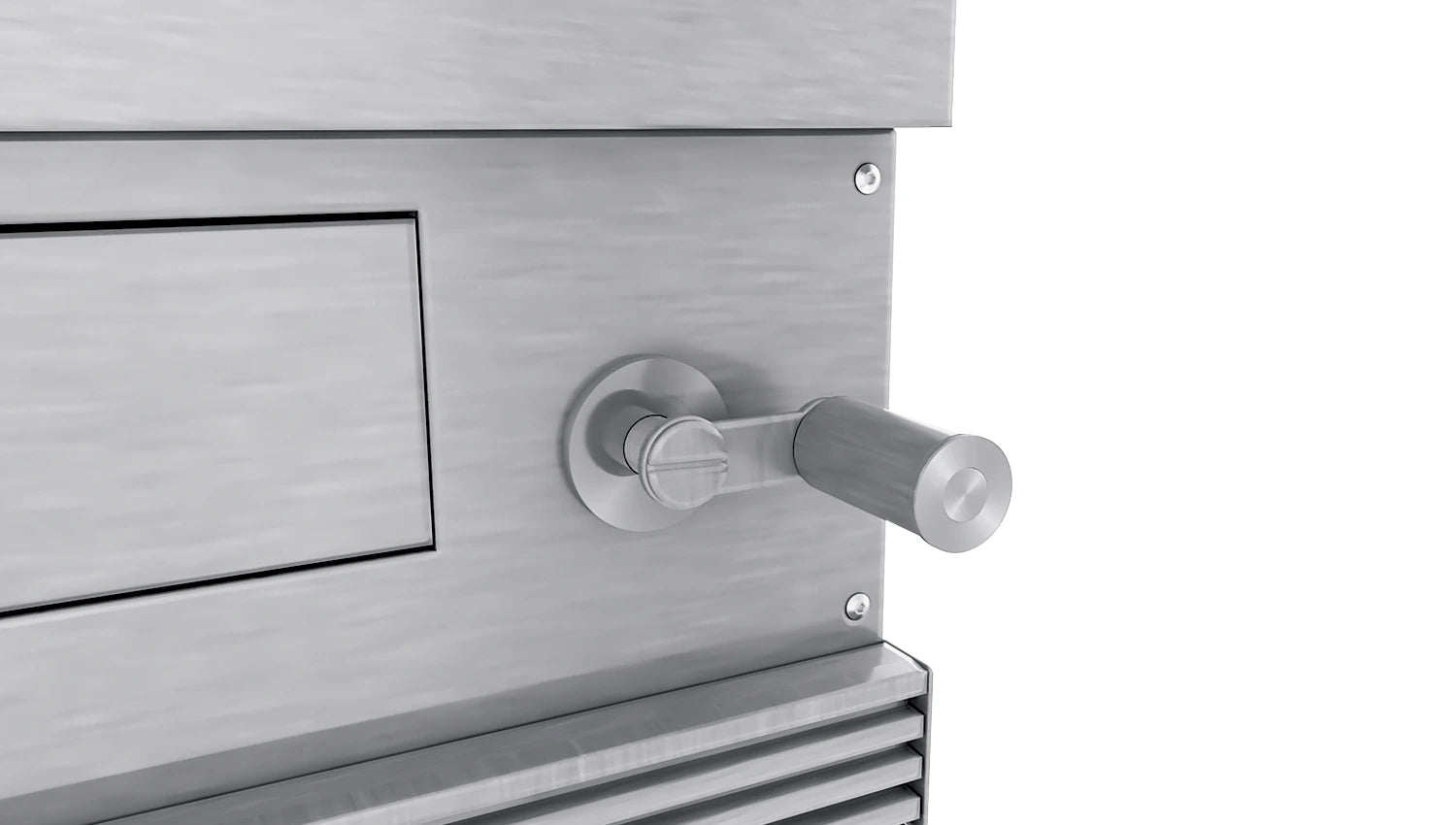 Tucker Charcoal Deluxe Pro BBQ on Cabinet with Roasting Hood