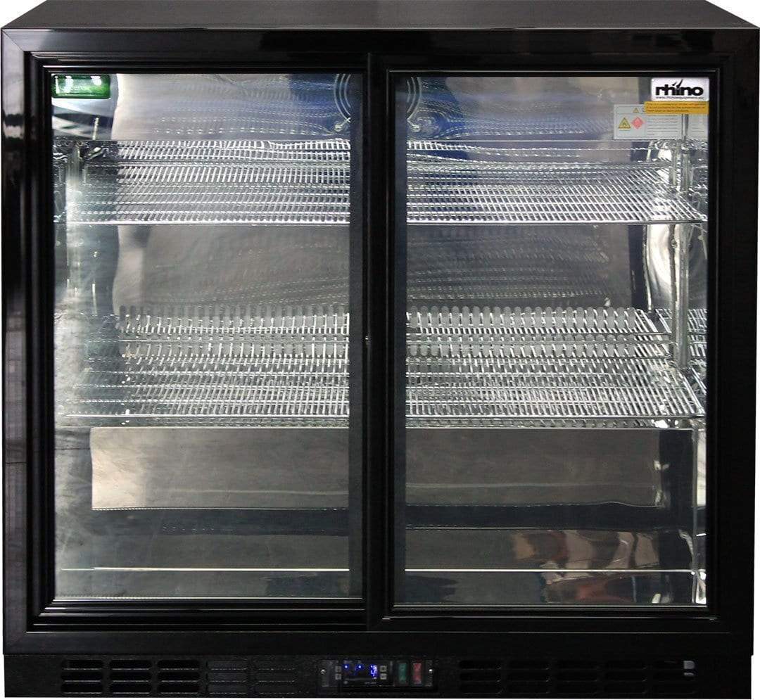 Rhino Black 2 Door Bar Fridge, , Rhino