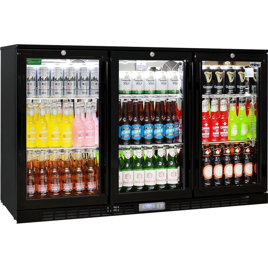 Rhino Commercial Glass 3 Door Bar Fridge, , Rhino