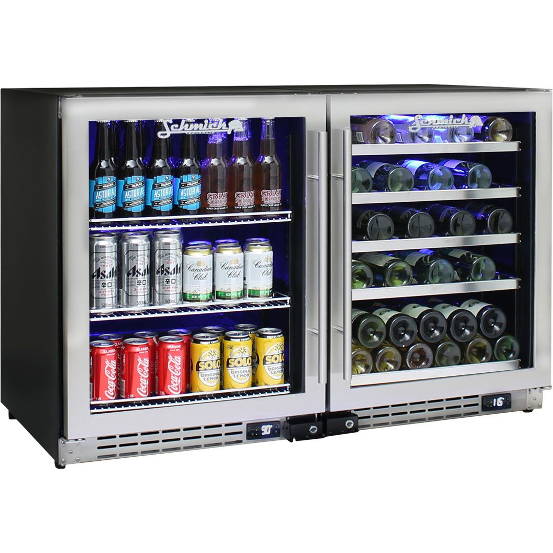 Schmick 264 Litre Under Bench Beer And Wine Fridge Combination - JC132-COMBO