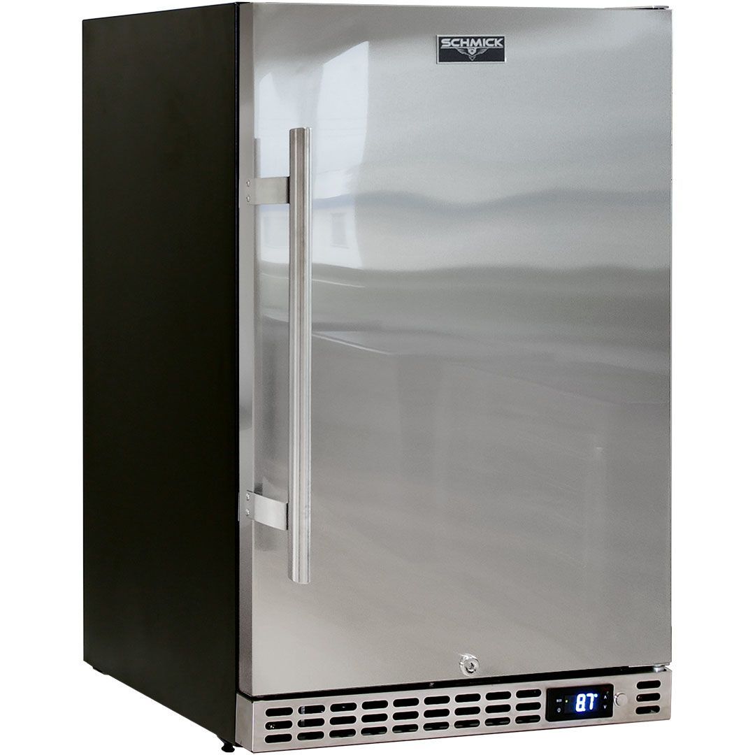Schmick 105 Litre Solid Single Door Under Bench Stainless Steel Bar Fridge - SK116-SD