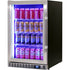 Schmick 105L Stainless Steel Single Door Under Bench Heated Glass Door Bar Fridge