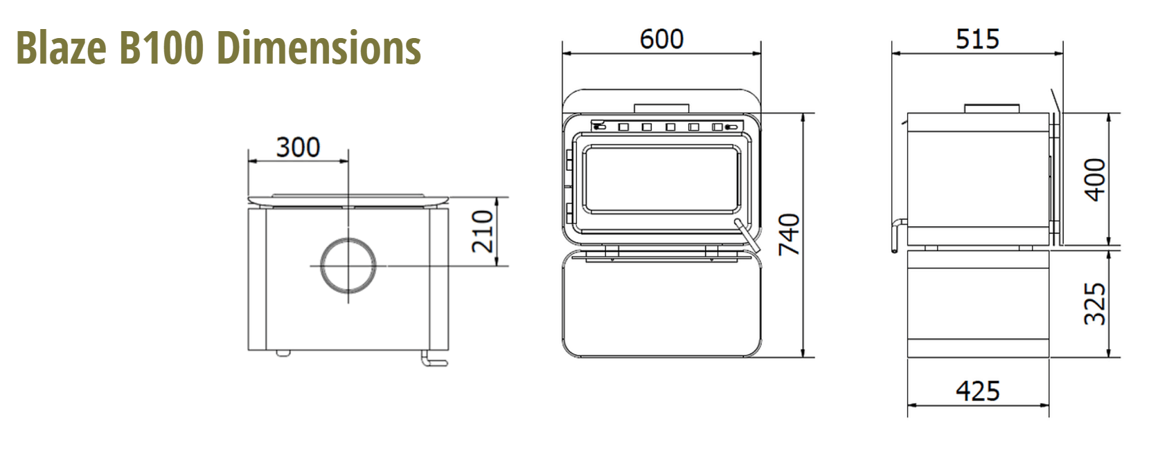 Blaze 100 Wood Heater - Tucker Barbecues