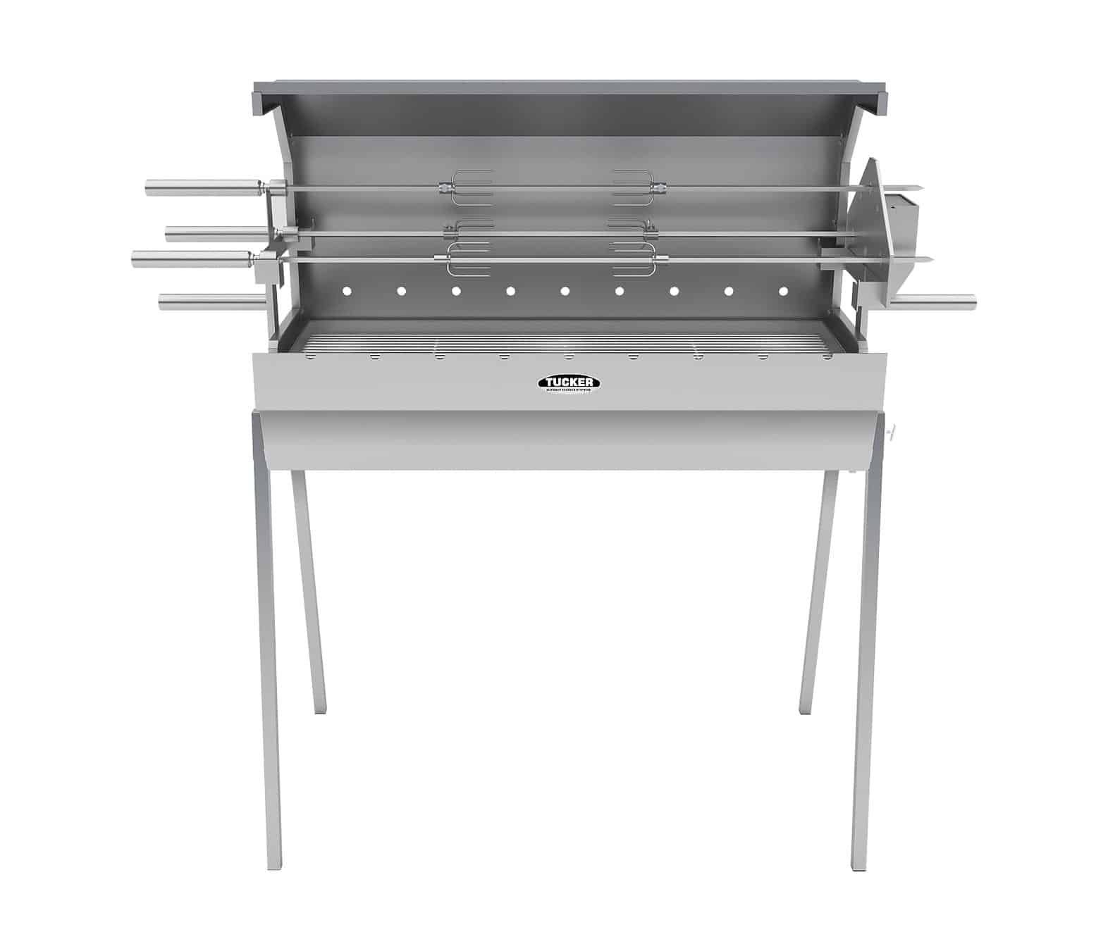 Tucker Semi Hooded 900mm Charcoal Spit - Tucker Barbecues