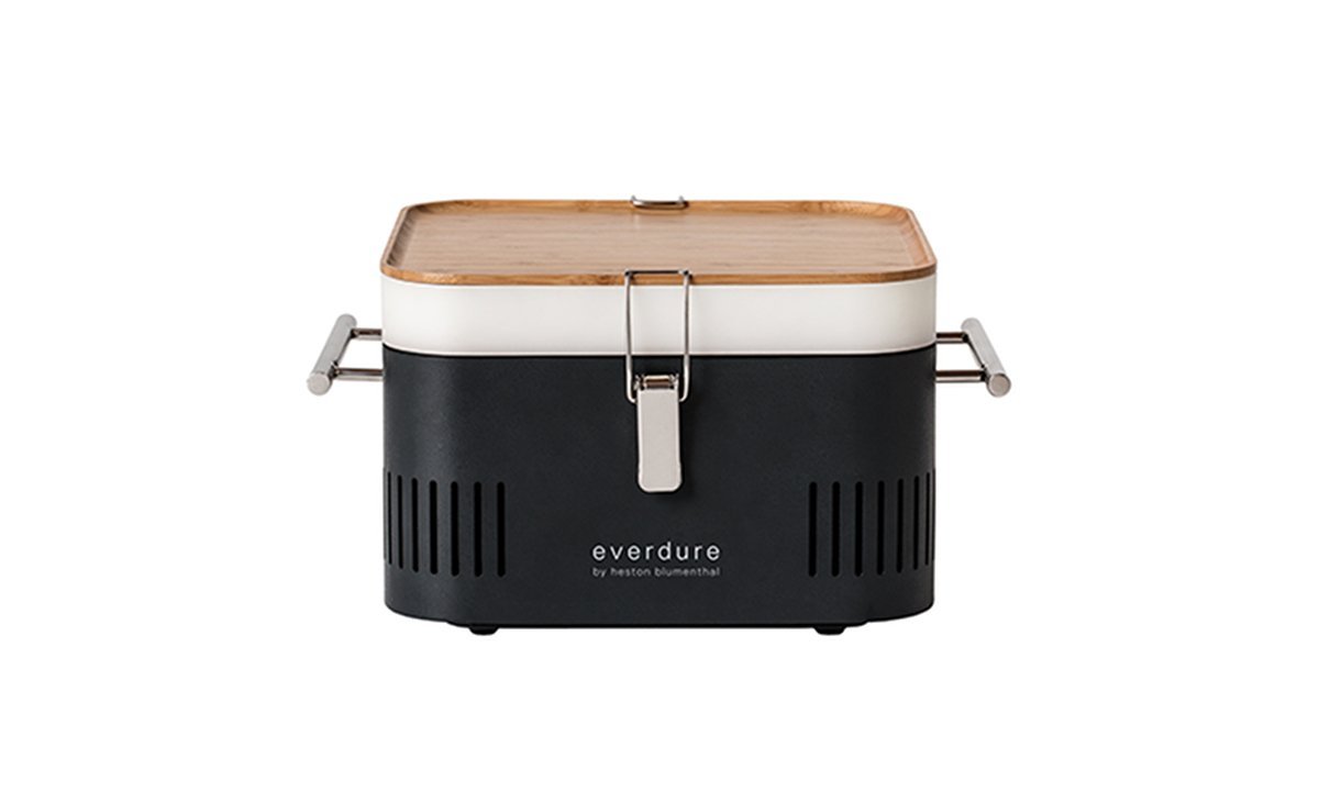 Everdure by Heston Blumenthal Cube Charcoal BBQ Graphite + 1kg Beech Charcoal, Everdure BBQs, Everdure