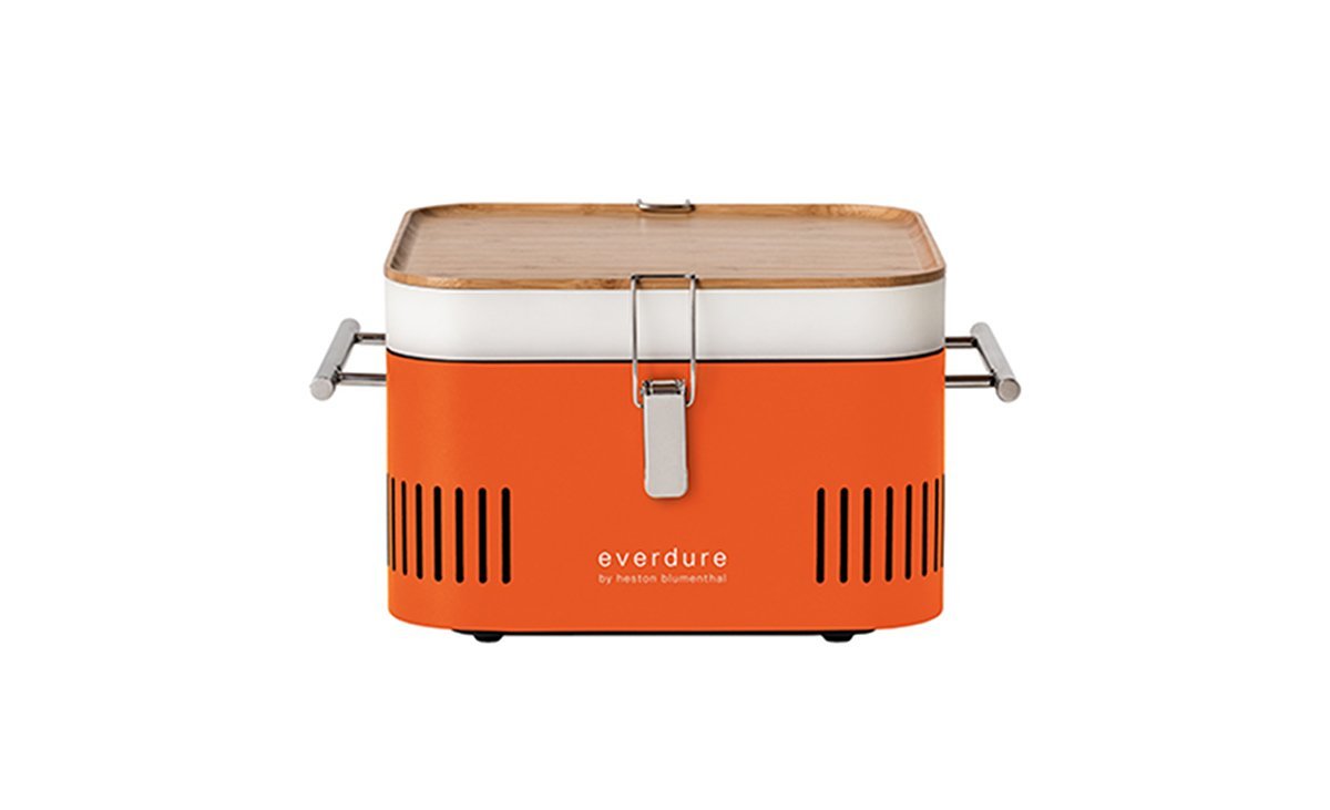 Everdure by Heston Blumenthal Cube Charcoal BBQ Orange + 1kg Beech Charcoal, Everdure BBQs, Everdure