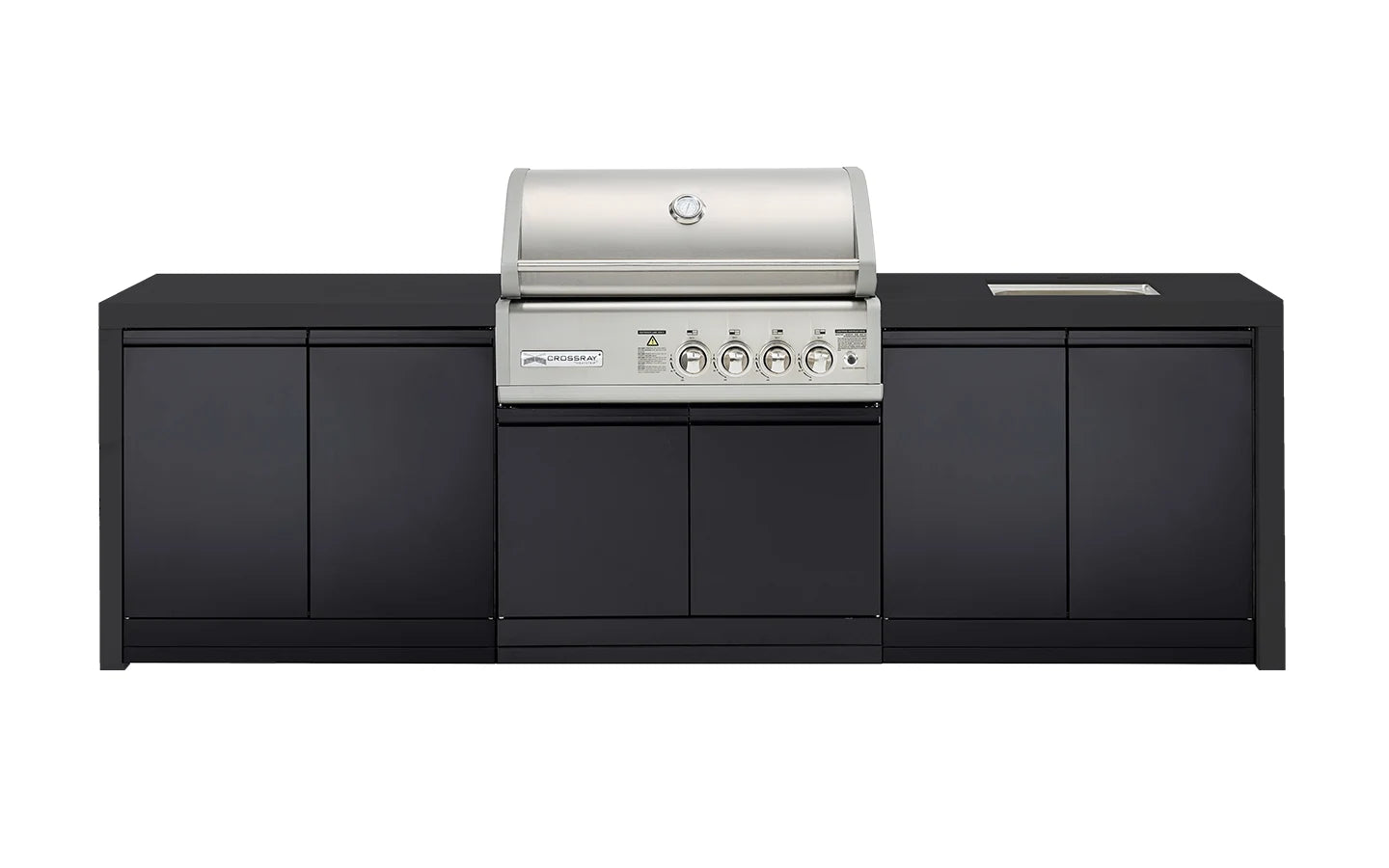 Crossray X-Origin 4 Burner Black Premium Outdoor Kitchen - Tucker Barbecues
