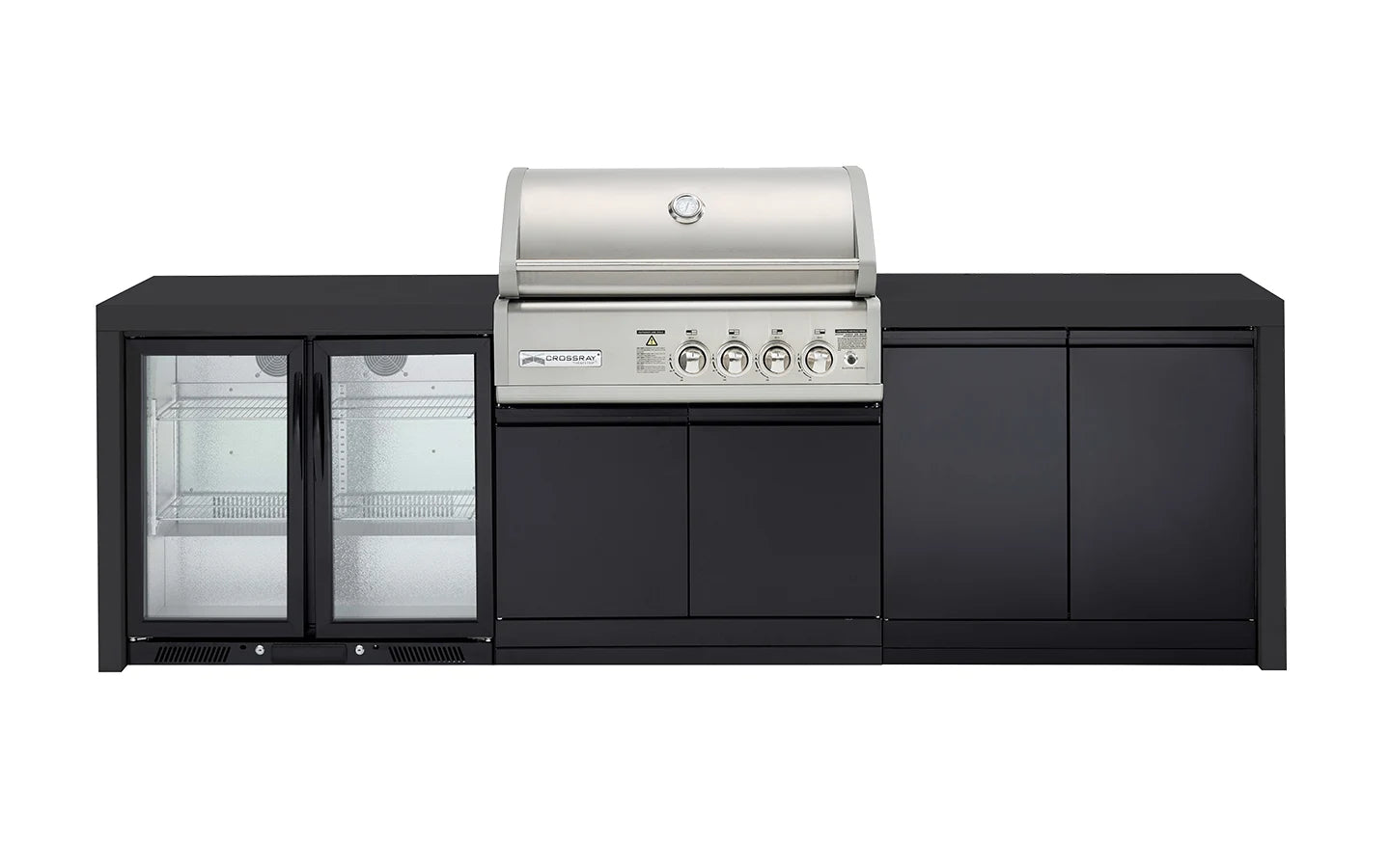 Crossray X-Origin 4 Burner Black Premium Outdoor Kitchen - Tucker Barbecues
