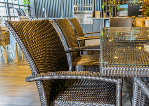 Manhattan 9 Piece Setting with Trieste 2400mm Table