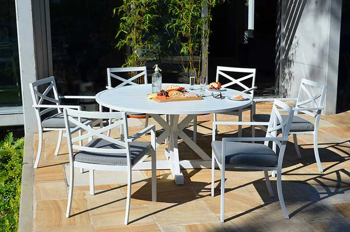 Clearance Sale - Shelta Bridgeport 7 Piece Dining Setting with 150cm Round Table