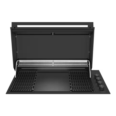 Beefeater Proline 6 Burner BBQ with Hood and Side Burner with COLORBOND Steel Monument Finish - Bundle Deal