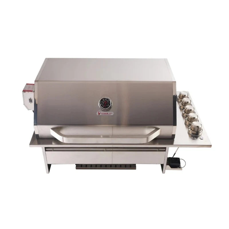 Bossworx Outdoor Kitchen with Stainless Steel 4 Burner BBQ & Fridge