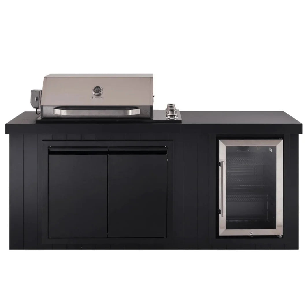 Bossworx Outdoor Kitchen with Stainless Steel 4 Burner BBQ & Fridge