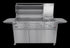Tucker Charcoal Deluxe Pro XL BBQ on Cabinet Plus Wok Burner with Roasting Hood and Wok Hinged Lid