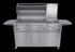 Tucker Charcoal Deluxe Pro XL BBQ on Cabinet Plus Wok Burner with Roasting Hood