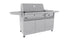 Tucker Charcoal Deluxe Pro BBQ Plus Wok Burner on Cabinet with Roasting Hood and Wok Hinged Lid