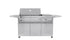 Tucker Charcoal Deluxe Pro BBQ Plus Wok Burner on Cabinet with Roasting Hood and Wok Hinged Lid