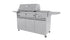 Tucker Charcoal Deluxe Pro BBQ Plus Wok Burner on Cabinet with Roasting Hood and Wok Hinged Lid