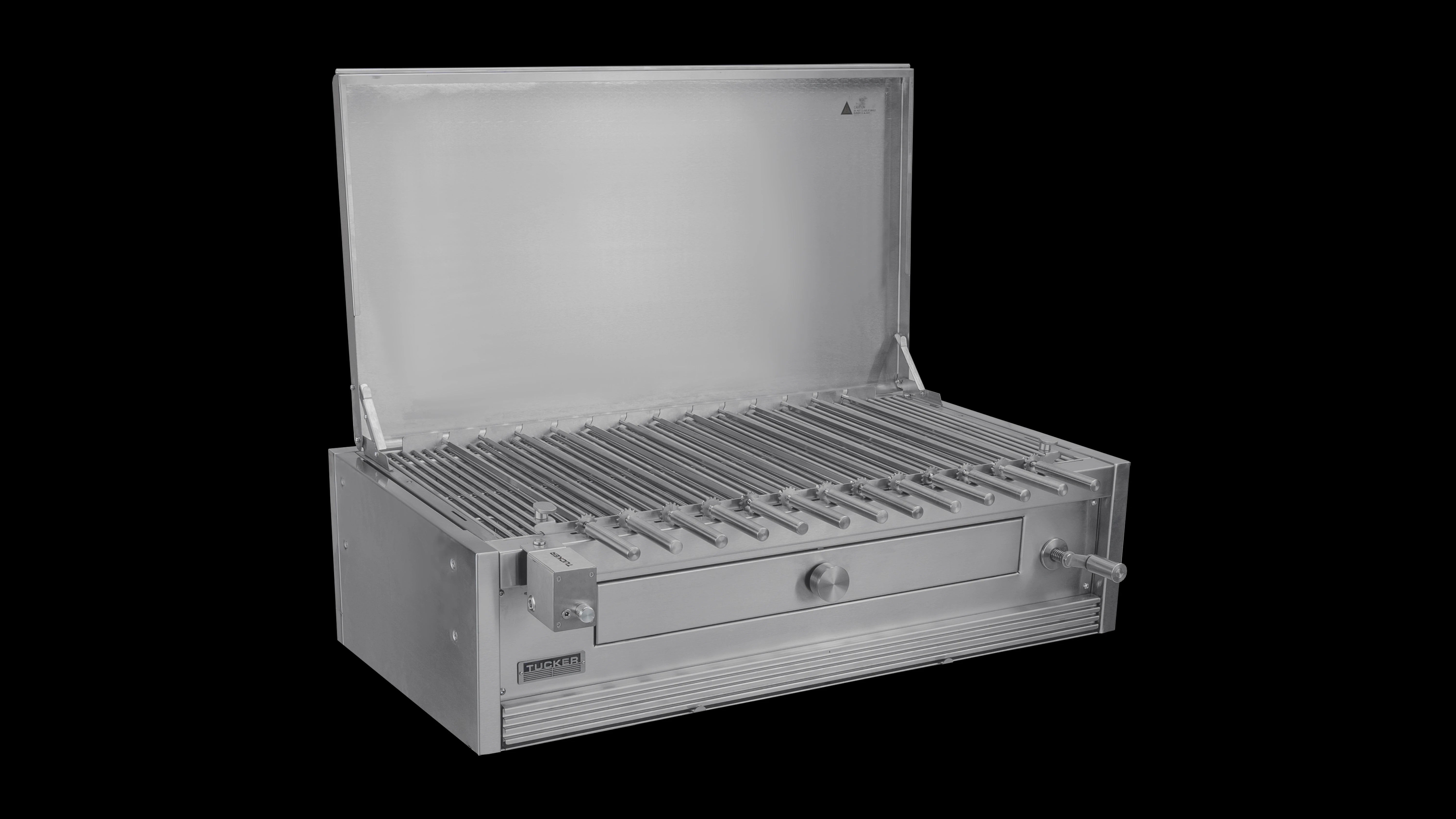 Tucker Charcoal Deluxe Pro XL Built-In BBQ With Hinged Flat Lid