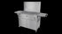 Tucker Charcoal Deluxe Pro XL BBQ on Cabinet with Hinged Flat Lid