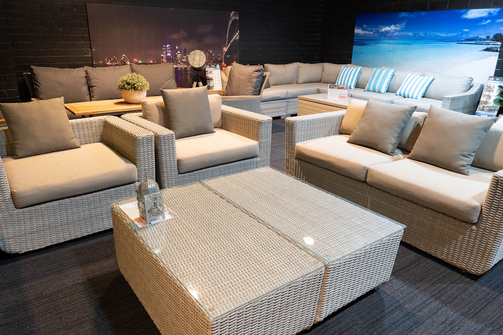 Clearance Sale - Tucker Hampton 4 Piece Lounge Setting with Swivel Chairs and Coffee Table