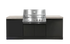 Crossray Xplor Compact Grey Outdoor Kitchen with Black 4 Burner BBQ - Tucker Barbecues