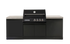 Crossray Xplor Compact Grey Outdoor Kitchen with Black 4 Burner BBQ - Tucker Barbecues