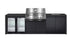 Crossray Xplor Black Outdoor Kitchen 4 Burner BBQ Double Fridge Sink & Double Side Cabinets