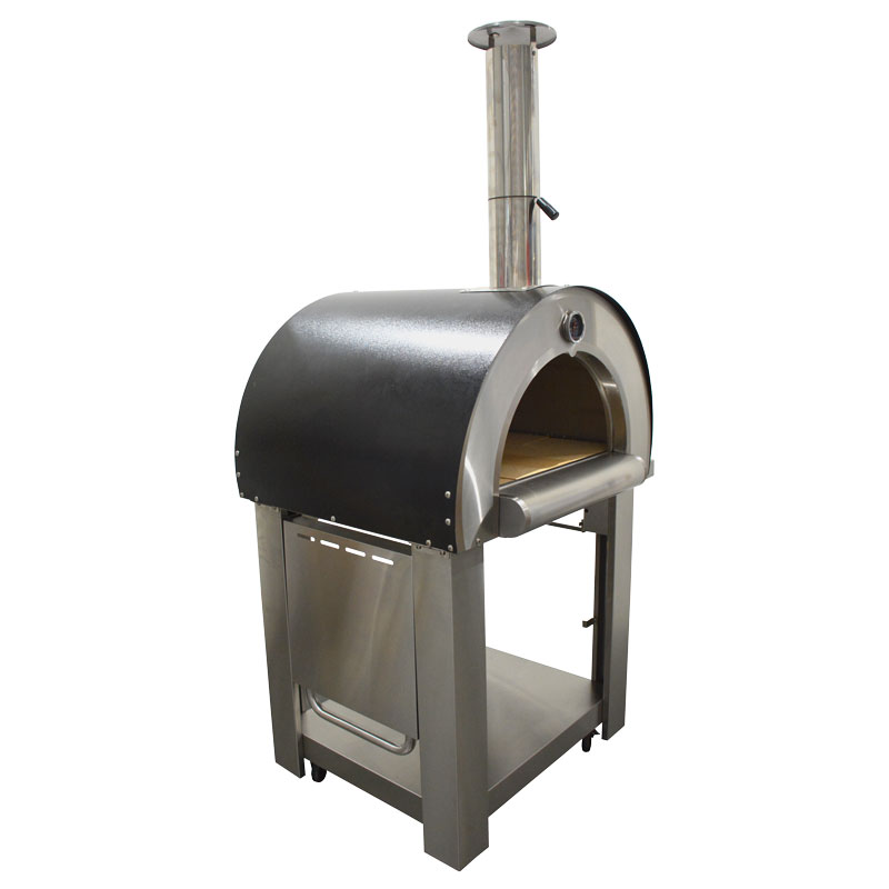 Smart Stainless Steel Built-In Wood Fired Pizza Oven with Stand - PW01