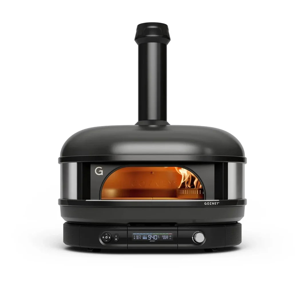 Beefeater Proline 6 Burner BBQ and Side Burner with Monument Finish and Gozney Dome Black Pizza Oven Package