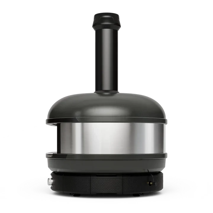 Beefeater Proline 6 Burner BBQ and Side Burner with Monument Finish and Gozney Dome Black Pizza Oven Package
