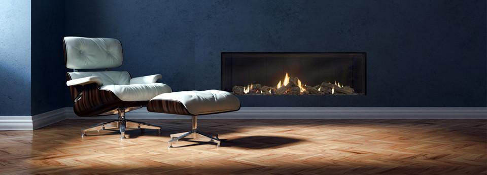 Escea DS1150 Single Sided Gas Fireplace, Heater, Glen Dimplex