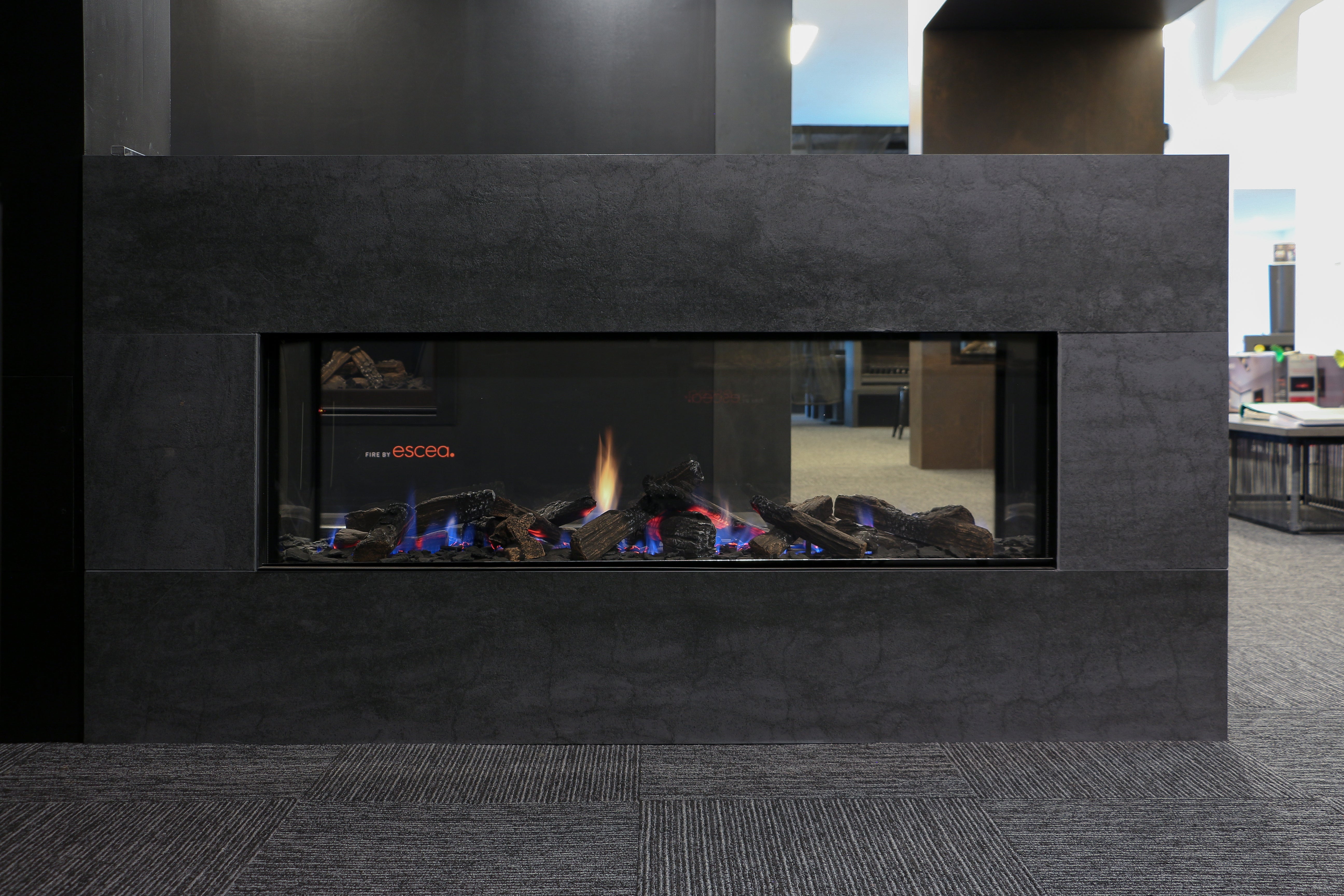 Escea DS1650 Double Sided Gas Fireplace, Heater, Glen Dimplex