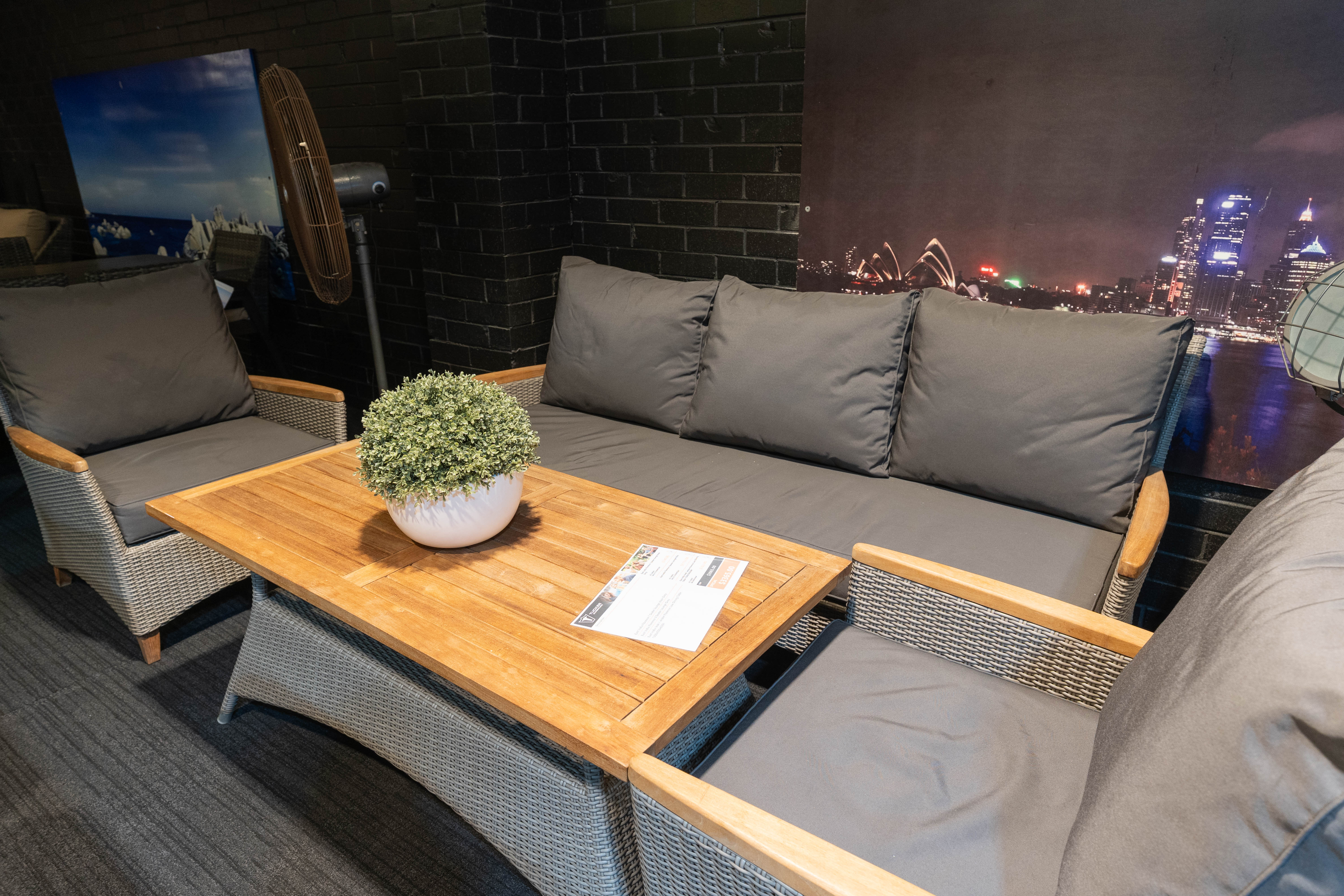 Clearance Sale - East India Florence 4 Piece Lounge Setting with 3 Seater