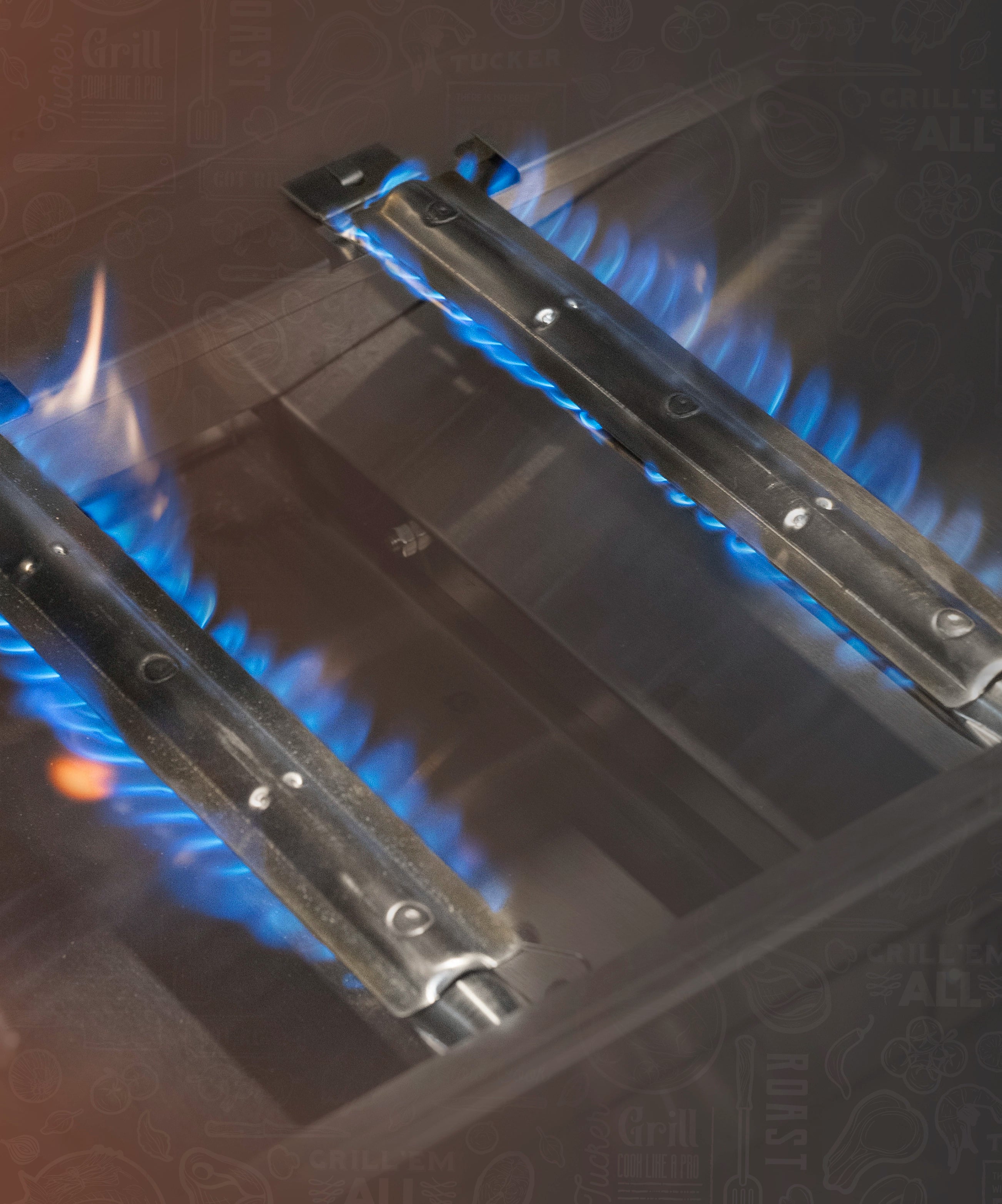 Grilling Effect Compact Freestanding Grill | Tucker 2 Burner GTS BBQ