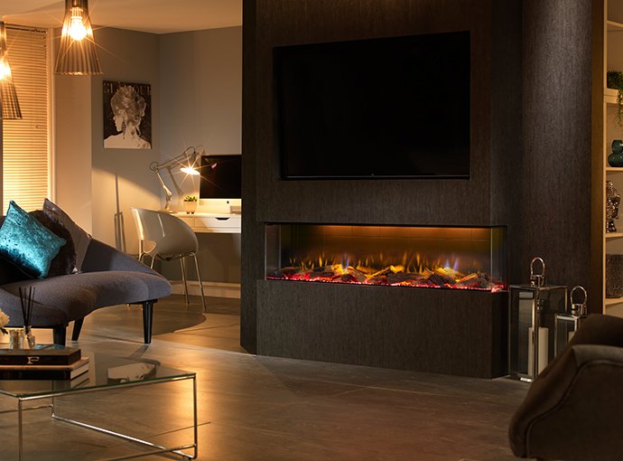 Real Flame Vivente 1/2/3 Sided Electric Fireplace