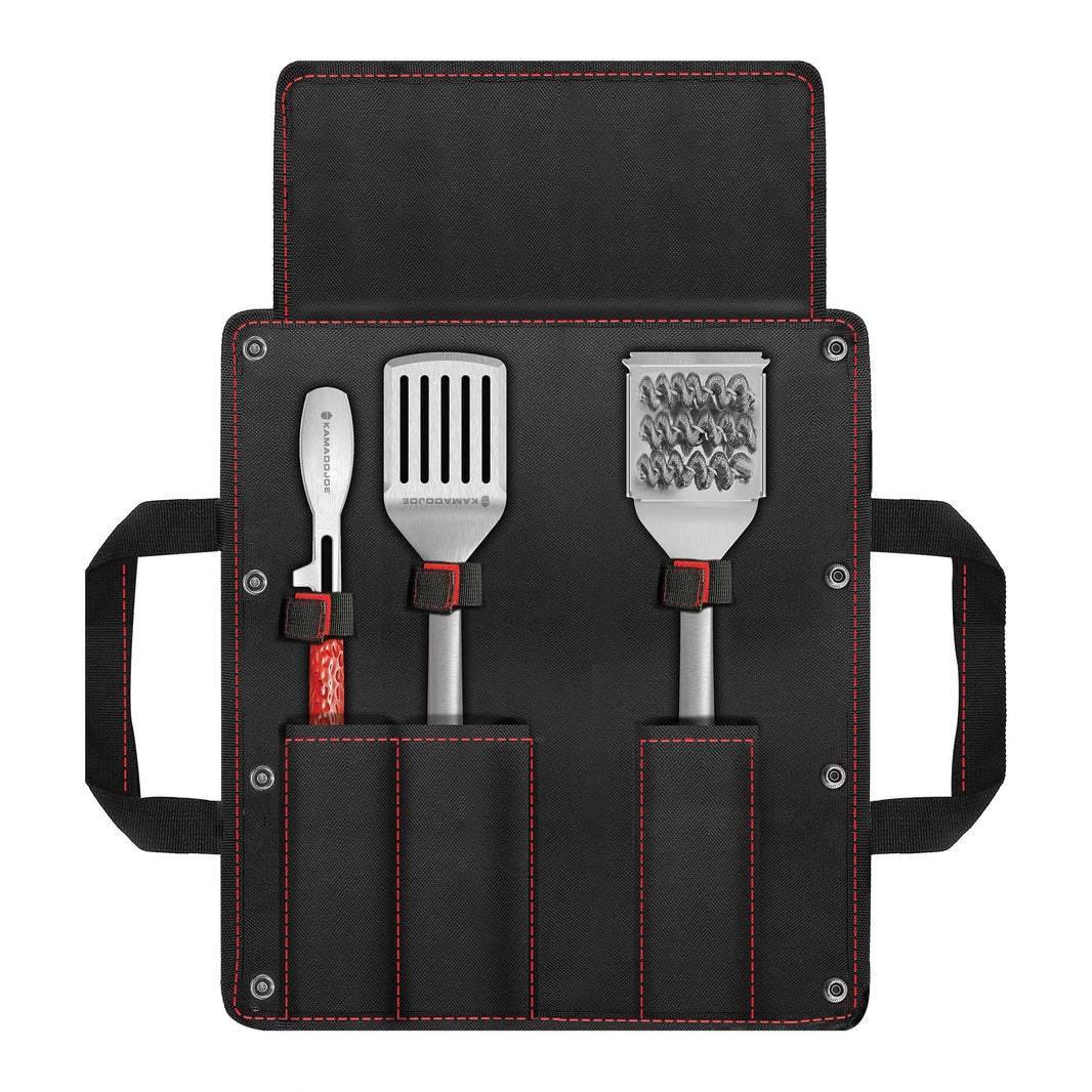 Kamado Joe Krafted Steel Grilling Tools Accessories Kit (4 Piece Set)