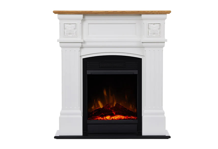 Dimplex 1.5kW Mini Windelsham Suite with LED Firebox in White and Oak Veneer Finish